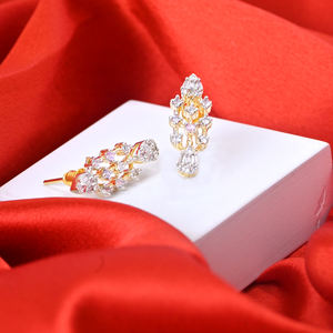 ต่างหูผู้หญิงสไตล์คลาสสิกสุดหรูวัสดุชุบโรเดียมและเป็นมิตรกับสิ่งแวดล้อมสำหรับงานแต่งงานงานหมั้นหรือของขวัญ-การเสนอ - Product Image 5