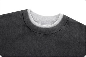 เสื้อยืดโอเวอร์ไซส์ผ้าฝ้าย 100% 180 GSM แบบเรียบไม่มีลาย ขายส่ง เสื้อยืดวินเทจผู้ชาย สตรีทแวร์ โอเวอร์ไซส์ ยูนิเซ็กส์ เสื้อยืดแบบสั่งทำพิเศษ ล้างสีแบบแอซิดวอช - Product Image 4