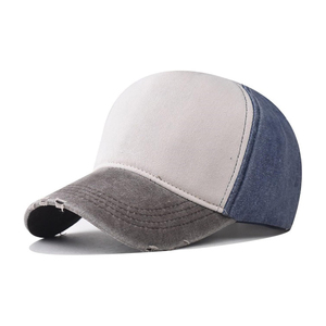 Short Brim Baseball <b>Cap</b>, Adjustable <b>Plain</b> Short Brim Workout Hat Fishing Hat Athletics Trucker Hat Mesh - Product Image 1