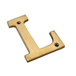 Nhà cửa Tấm Thư dấu hiệu kim loại số Brass letters handmade thanh lịch cổ điển cửa Bảng chữ cái nhôm & Brass đánh bóng - Product Image 3