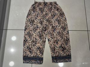 Pijama de seda de pierna ancha para mujer, pantalón ligero suave, pantalón de seda cómodo de estilo bohemio, pantalón Palazzo de seda de verano, pantalón de viaje - Product Image 4