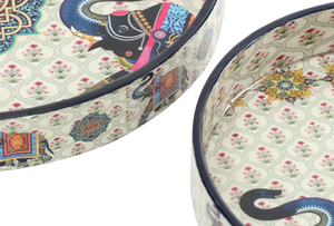 Bandeja DE SERVICIO DE MADERA rectangular moderna elegante y decorativa con estampado de loro único esmaltado superventas - Product Image 4