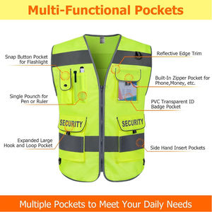 Premium Quality Breathable Waterproof Hi Vis Safety Vest Design Your Own Solid Color Working Vest Reflective Clothing - Product Image 3