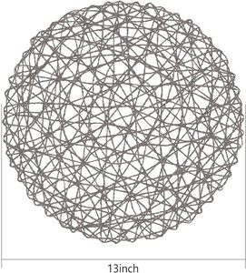 Vente en gros prix d'usine napperon rond naturel antidérapant résistant à la chaleur papier tressé table à manger intérieure et extérieure style classique - Product Image 6