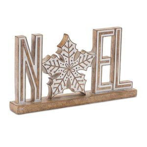 Noel ท็อปโต๊ะตกแต่งบ้านฐานไม้รูปทรงใช้ตกแต่งคริสต์มาส - Product Image 1