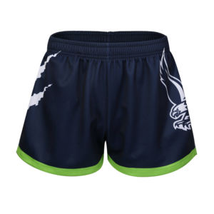 100% polyester léger maille tissu Rugby Football Shorts respirant ceinture élastique cordon personnalisé sublimé Logos - Product Image 5