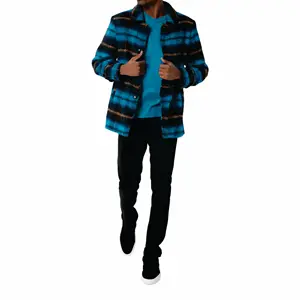 Chaqueta vaquera ligera informal personalizada para hombre Camisa elegante de verano con letras con tela Chaqueta vaquera para hombre a precio barato - Product Image 1
