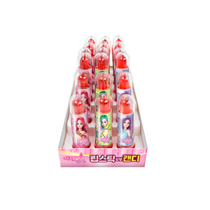 Low MOQ Korean Lipstick Toy <b>Candy</b> for Kids Princess Character Pink Strawberry Flavor Novelty Sweets Retail Display Box Ready - Product Image 2