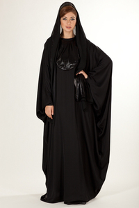 Nida Fabric <b>Plain</b> Black <b>Abaya</b> New Style Dubai Fashion - Product Image 1