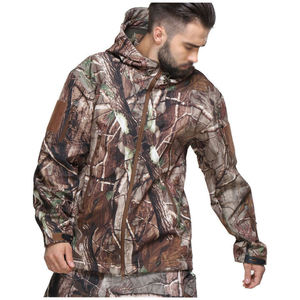 Chaqueta de Caza de Camuflaje Transpirable, Impermeable y Cortavientos, Hecha a Medida, de Poliéster/Algodón, Servicio OEM y ODM - Product Image 5