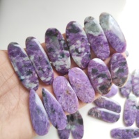 Prix de gros de haute qualité violet Charoite paire Cabochon forme mixte 27-45mm 100% naturel pierres précieuses en vrac bijoux pour