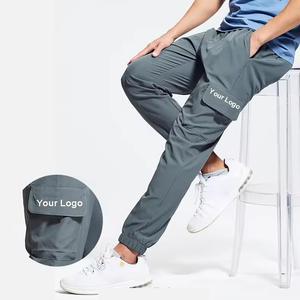 กางเกงคาร์โก้สำหรับผู้ชายกางเกงปีนเขาแบบแห้งเร็วชุดวิ่งออกกำลังกายผ้าโพลีเอสเตอร์สำหรับนักกีฬา - Product Image 3