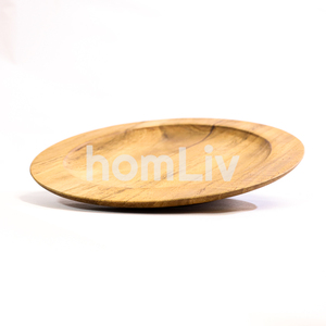 Plato de Madera de Teca Ecológico y Natural OEM, Seguro para Alimentos, Sin Pintura ni Barniz, Halal, Personalizado para Cocina - Product Image 4