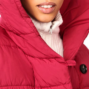 Veste matelassée pour femme personnalisée, à capuche, vêtements d'extérieur d'hiver, haute qualité, vente en gros, conception OEM, coton imprimé, imperméable, respirant - Product Image 2