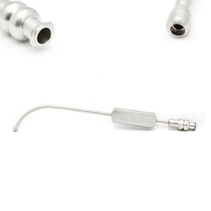 Cannule de sinus courbée courte de 2,5 mm en acier inoxydable chirurgical, tube d'aspiration, instrument manuel, kit professionnel pour la chirurgie générale, certifié CE - Product Image 2