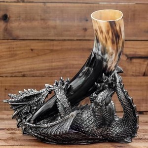 Lo último en artesanías naturales, cuerno vikingo para beber, jarra decorativa a prueba de fugas, tienda de Vintagio, precio al por mayor - Product Image 4