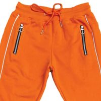 Ensemble de survêtement orange pour homme, pull à demi-zip, pantalon de jogging, vêtements de sport décontractés, coton unisexe