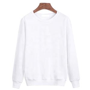 Logotipo personalizado 100% algodón sudadera en blanco Color sólido Streetwear Unisex cuello redondo sudaderas ligeras sudaderas lisas - Product Image 4