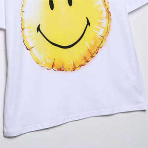 Camiseta de Verano para Mujer, Ecológica, 100% Algodón, Cuello Redondo, Manga Corta, Transpirable, de Secado Rápido, Anti-UV, Estampada - Product Image 3