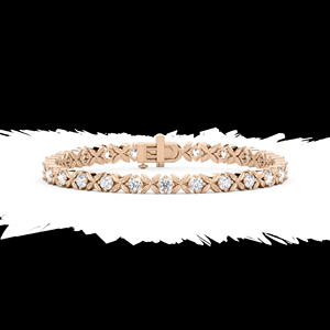 14k Real Solid Gold Vine Tennis Bracelet 5ctw Marquise Cut Lab Grown Ef/vs Clarity Igi Gia Certified Diamond - 7 Inches - Product Image 2