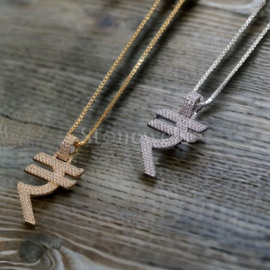 Collar con colgante fino de Plata de Ley 925 de lujo, joyería de Hip-Hop Rap de moda, cadena de caja de circón para hombres y mujeres para fiesta de boda - Product Image 1