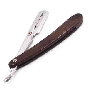 มีดโกนแบบญี่ปุ่นพับได้ด้ามจับด้ามไม้ปลอดภัยมีดโกนแบบมืออาชีพ - Product Image 1