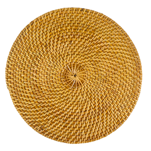 PLAQUETTES DE CHARGEUR EN ROTIN Rondes faites à la main de qualité supérieure Tailles et conceptions personnalisées écologiques Artisanat disponible - Product Image 1