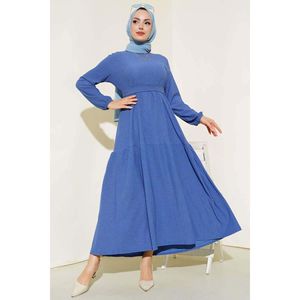 Vestido Crepé Capas Índigo - Product Image 2
