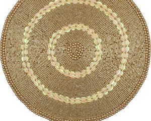 ที่รองจานปักลายลูกปัดหลายสีทองดีไซน์หรูหราสำหรับตกแต่งบ้านพรมบนโต๊ะในครัวราคาถูกมาก - Product Image 4