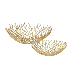 Panier de fruits en métal de luxe doré fabriqué à la main de concepteur à forte demande paniers de rangement de luxe de qualité supérieure pour la décoration alimentaire chaude - Product Image 1