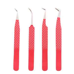 Pinzas para Pestañas, Herramientas para Extensión de Pestañas, Puntas de Fibra Antiestáticas, Tacto Suave y Cómodo, Pinzas de Acero Inoxidable de Precisión de 10 mm - Product Image 1