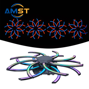 New Arrival Stage <strong>Lights</strong> Double Layer Rotatable Windmill Moving <strong>Light</strong> DMX Control 16 <strong>Leaves</strong> Buckle Design RGB 3in1 Lamp for DJ - Product Image 1