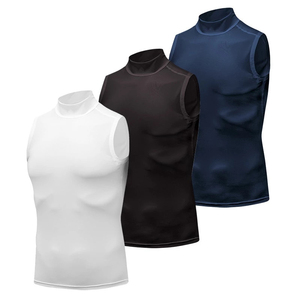 Camisetas sin mangas de compresión de servicio OEM, camiseta con logotipo personalizado para hombre, Color sólido, el mejor Material, ropa deportiva de compresión para Fitness, camisetas sin mangas para hombre - Product Image 4