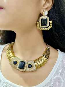 ชุดเครื่องประดับหรูหราสไตล์ราชวงศ์ ประดับเพชรแบบอเมริกัน พร้อมต่างหู ดีไซน์แรงบันดาลใจจากซาบายาซาชี ฮาสลี คุณภาพระดับพรีเมียม - Product Image 6