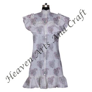 ชุดเดรสสั้นแขนกุดมีทูนิกสำหรับฤดูร้อนชุดเดรสโบฮีเมียนผ้านุ่มใหม่ล่าสุดเสื้อผ้าอินเดียและปากีสถาน - Product Image 5