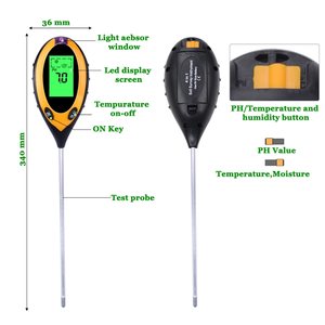 Venta caliente 4 en 1 Probador de suelo digital electrónico Probador de suelo PH/Temperatura/Medidor de humedad/Medidor de luz - Product Image 3