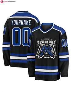 Maillot de hockey sur glace réversible sur mesure 100 % polyester pour adulte, séchage rapide, anti-bactérien, imprimé par transfert thermique pour équipe - Product Image 5