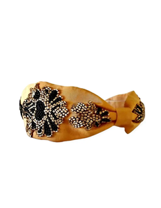 Bandeau en tissu velours avec broderie Logo personnalisé Accessoires pour cheveux pour femmes Multi-occasions Faible MOQ - Product Image 1