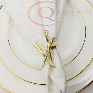 Anneaux de serviette en aluminium de luxe modernes pour la décoration de table de mariage avec un design écologique - Product Image 4