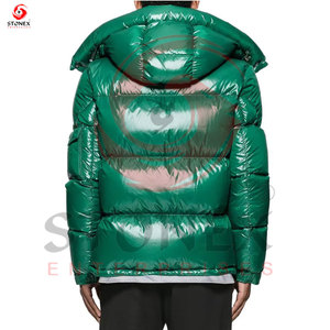 Outdoor Men's Winter Streetwear <b>Canvas</b> Puffer <b>Jacket</b> with Stand Collar Custom Logos and Front Designs Windproof & Breathable - Product Image 4
