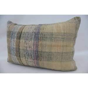 Almohada de retazos Kantha de lana Beige, 16x24 pulgadas, bordado, patrón de tejido Floral Vintage, para el hogar bohemio, sofá, estampado cuadrado a cuadros - Product Image 3