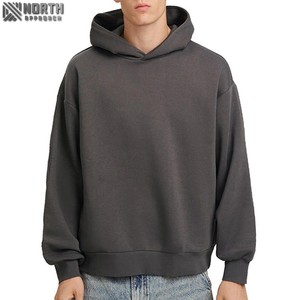 Sudadera con capucha holgada con logotipo personalizado, Sudadera con capucha Boxy Drop Shoulder Oversized Essentials de algodón orgánico, ropa de calle de lujo, Sudadera con capucha - Product Image 1
