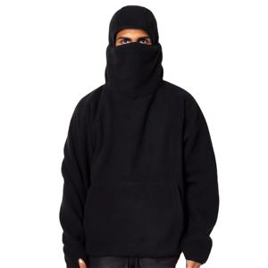 New Fashion Design Style Custom Printed Ninja <b>Hoodie</b> 100% Cotton Winter Breathable Pocket <b>Sherpa</b> Balaclava Pullover Hoodies - Product Image 1