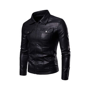 Chaqueta de cuero de diseño único para hombre, chaqueta de cuero de alta Fabricación, ajustada, elegante, para invierno - Product Image 1
