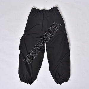 กางเกงคาร์โก้ขาตรงที่กำหนดเองกันลมกันน้ำทรงแบ็กกี้กางเกงสกีเอวยางยืดพิมพ์ลายกระเซ็นสีตัดกัน - Product Image 3