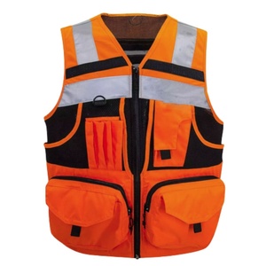 Chaleco de Seguridad Reflectante con LED de Alta Visibilidad para Hombre, con Múltiples Bolsillos, Cierre de Cremallera, Transpirable, Informal, para Trabajo al Aire Libre - Product Image 4