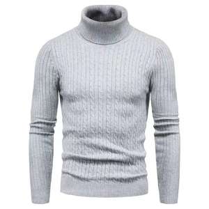Suéter de Cuello Alto de Punto para Hombre, Moderno y Cálido, de Algodón Suave, de Manga Larga, para Invierno - Product Image 5