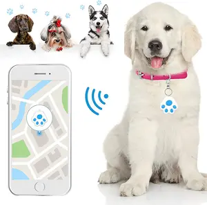 ミニ犬の足の形のGPS追跡デバイスBluetoothトラッカーロケーターキーファインダー犬のBluetoothトラッカーアンチロストペットGPSトラッカー