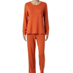 ชุดนอนผ้าฝ้ายผสมสำหรับผู้หญิง ผ้าฝ้ายผสมโพลีเอสเตอร์ นุ่ม ระบายอากาศดี ชุดนอนใส่สบายๆ อยู่บ้าน ขายส่งเสื้อผ้า SupplierX - Product Image 4