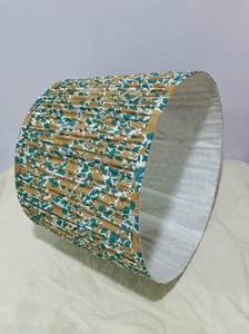 Abat-jour écologique fait à la main en forme de cône en tissu de lin de luxe avec cadre durable enduit de poudre éclairage doux pour une décoration moderne - Product Image 2